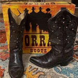 Corral Black Studded Western Boots